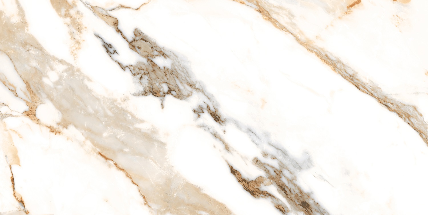 ABVERKAUF Fliese Paonazzetto-Marmoroptik weiß-beige matt 60x120 cm "Crash Beige" rektifiziert
