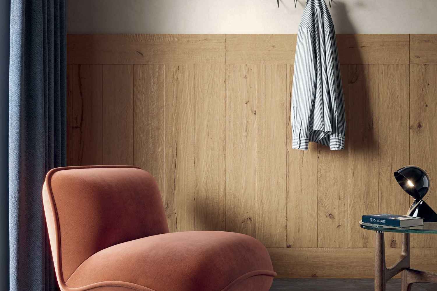 Fliese Holzoptik warme Eiche 20x120 cm "Bark Ash" rektifiziert