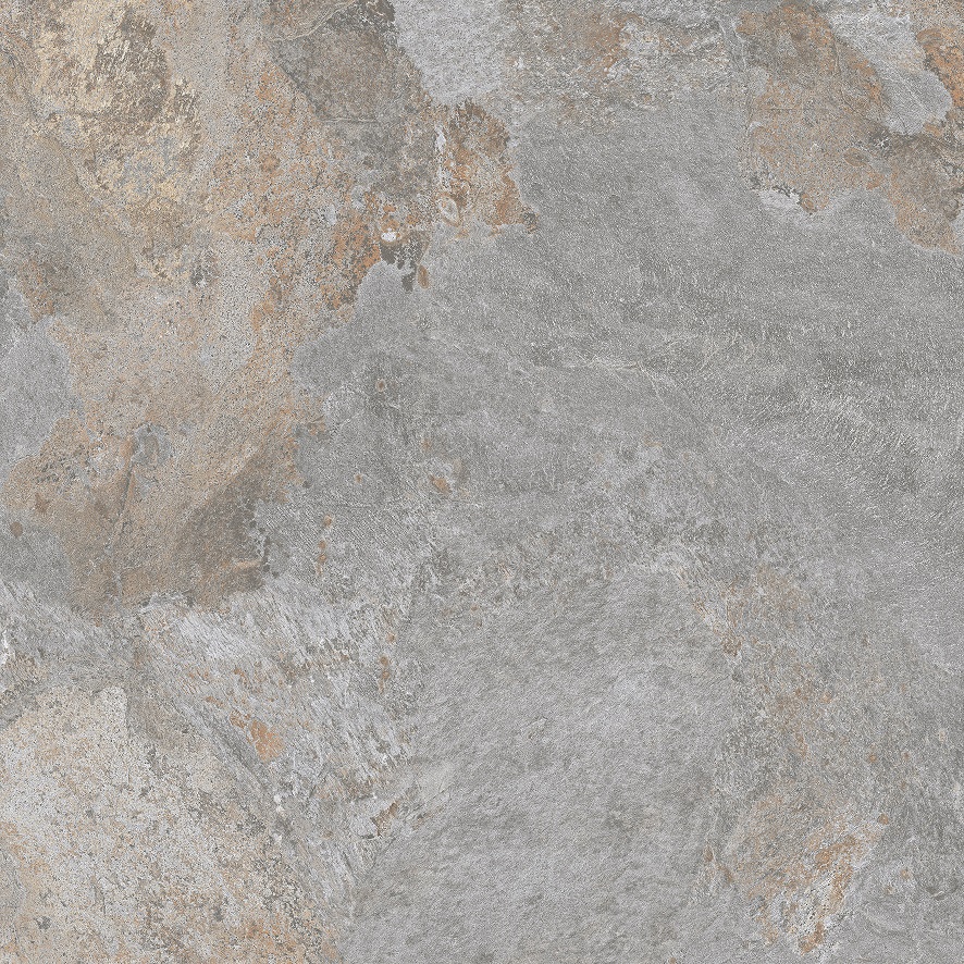 Fliese Natursteinoptik grau-silber matt 90 x 90cm  "Nebula Silver" Feinsteinzeug mit fühlbarer 3D-Steinstruktur