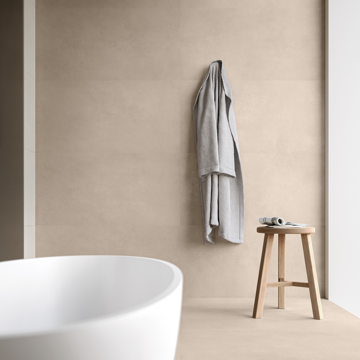 Fliese Betonoptik grau-beige matt kalibriert Sable Greige Sant Agostino