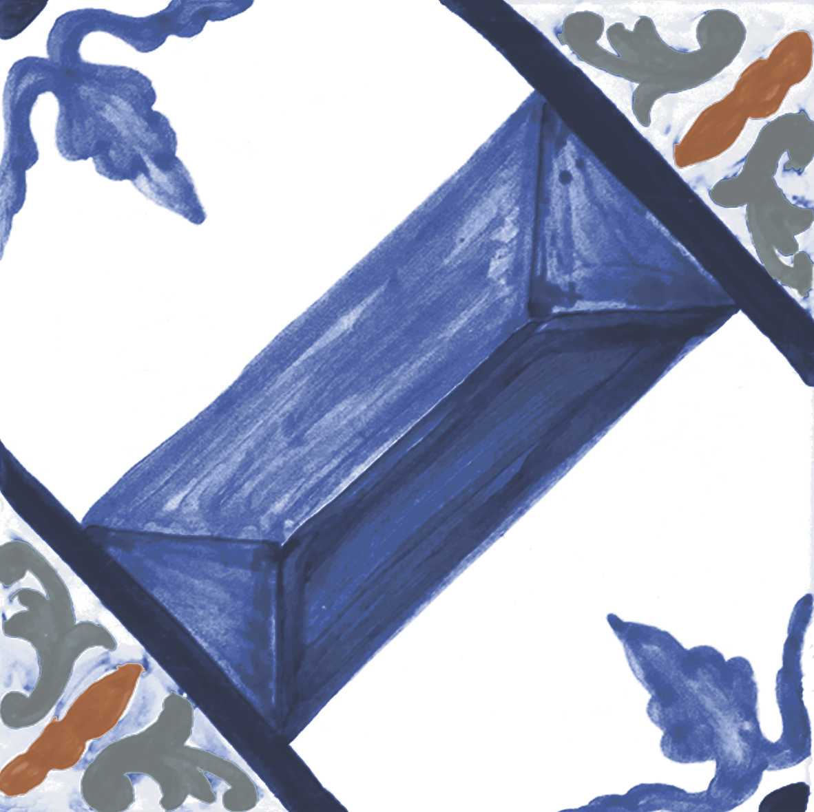 RESTPOSTEN Wandfliese Vintage Dekor 25x25 cm "Galana" | 24 verschiedene Dekore nach Zufall