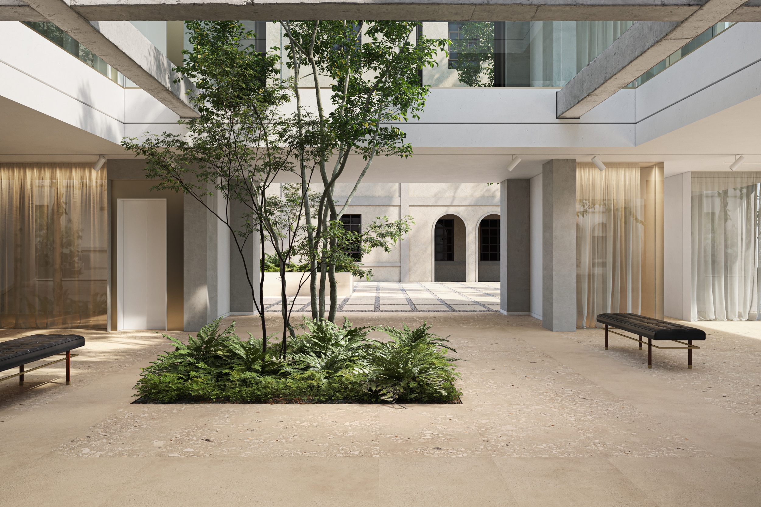 Fliese Zementoptik mit Terrazzo Logico Sand Sant Agostino beige