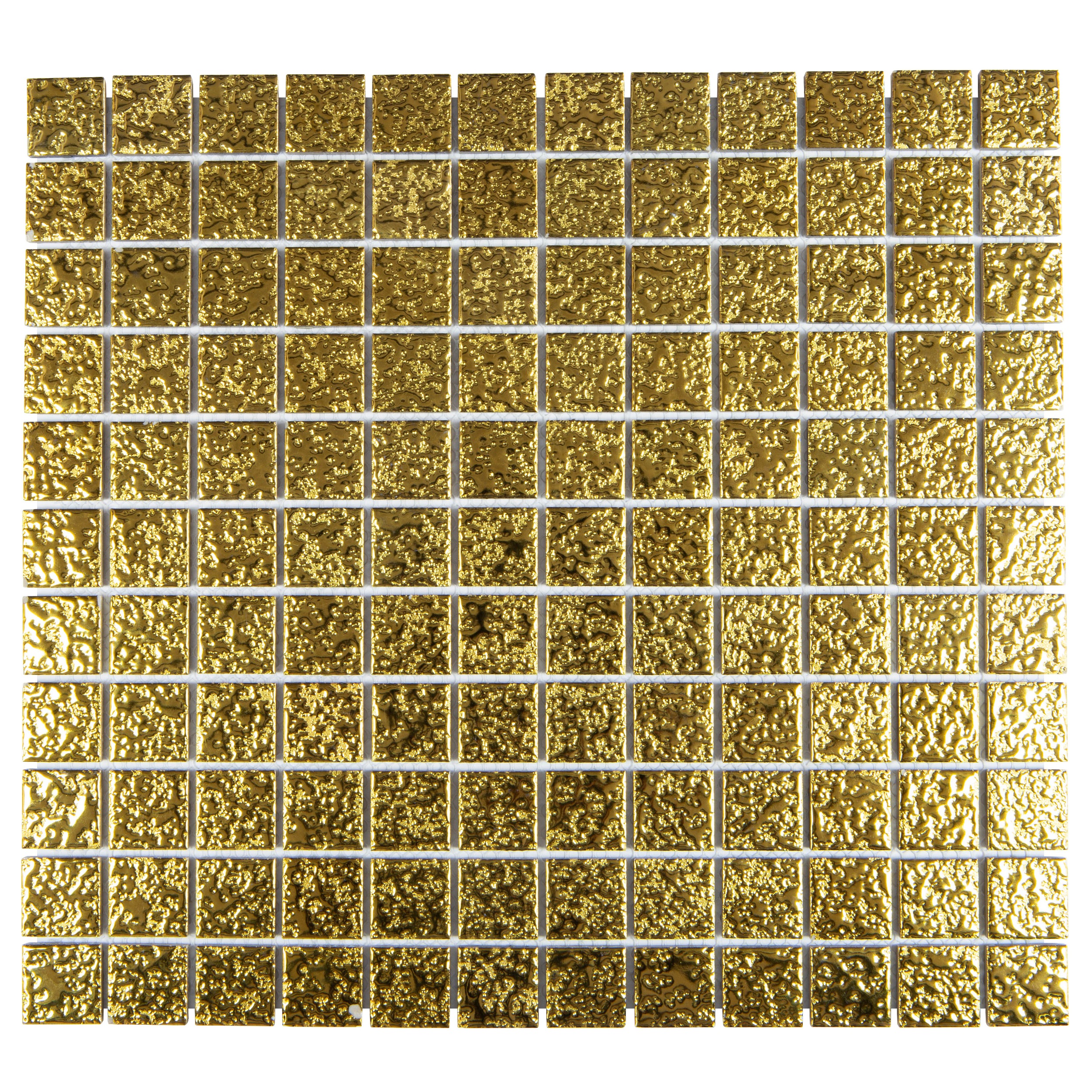 Mosaik gold gehämmert edel Glamour-Mosaikfliesen golden glänzend Metalloptik