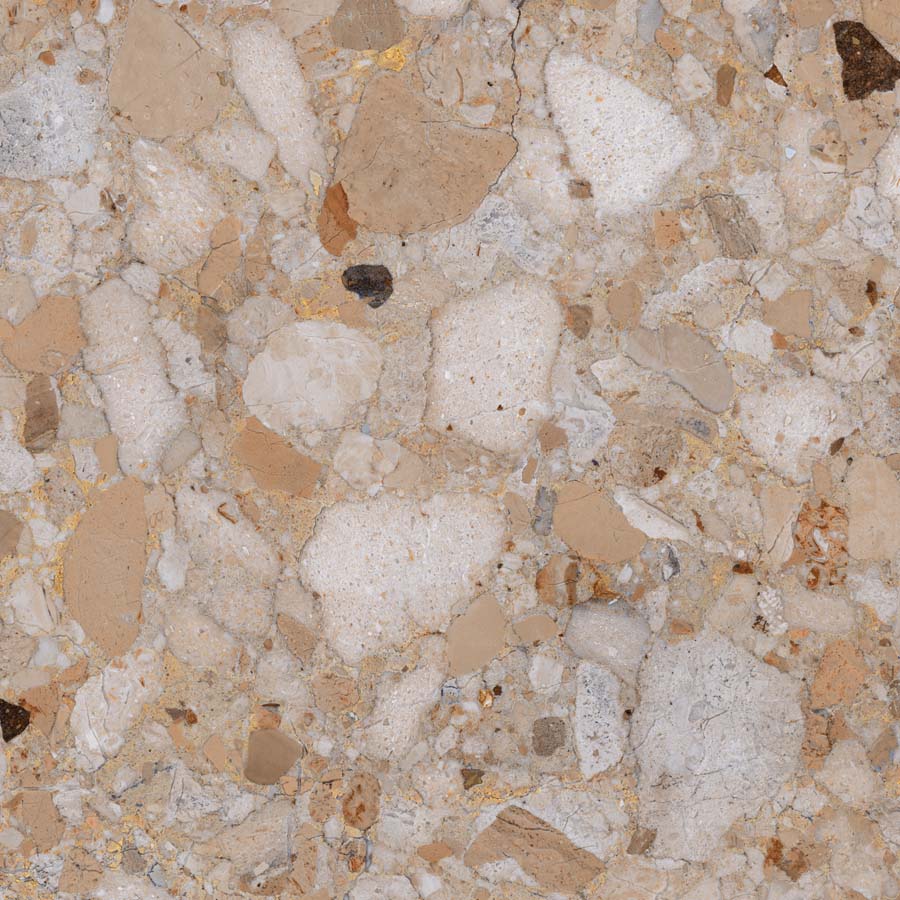 VENISTONE-GOLD-6060-3FA Fliese Terrazzo-Steinoptik beige matt 60x60 cm "Veni Gold" rektifiziert