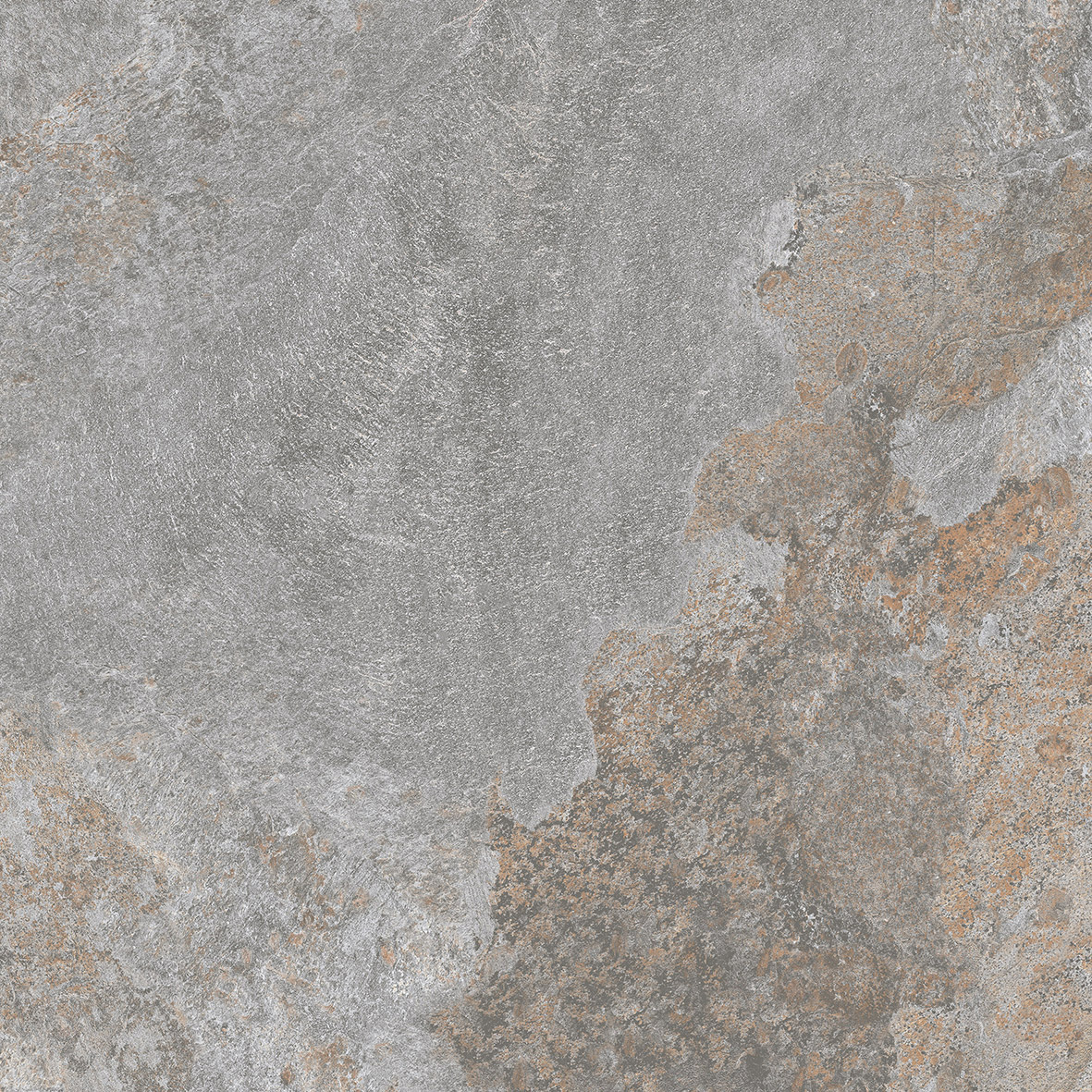 Fliese Natursteinoptik grau-silber matt 60 x 60cm "Nebula Silver" Feinsteinzeug mit fühlbarer 3D-Steinstruktur