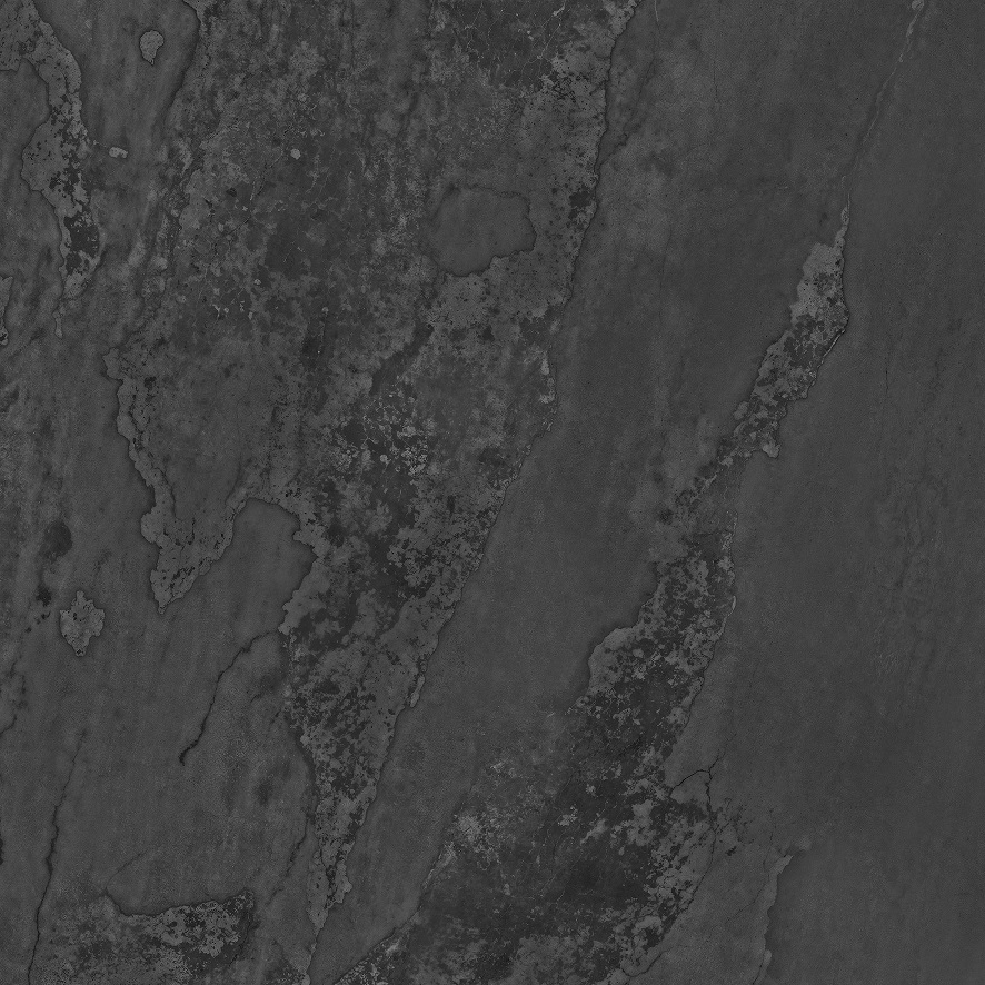 Fliese Metalloptik dunkelgrau glänzend 120x120cm "Planet Dark" Feinsteinzeug rektifiziert