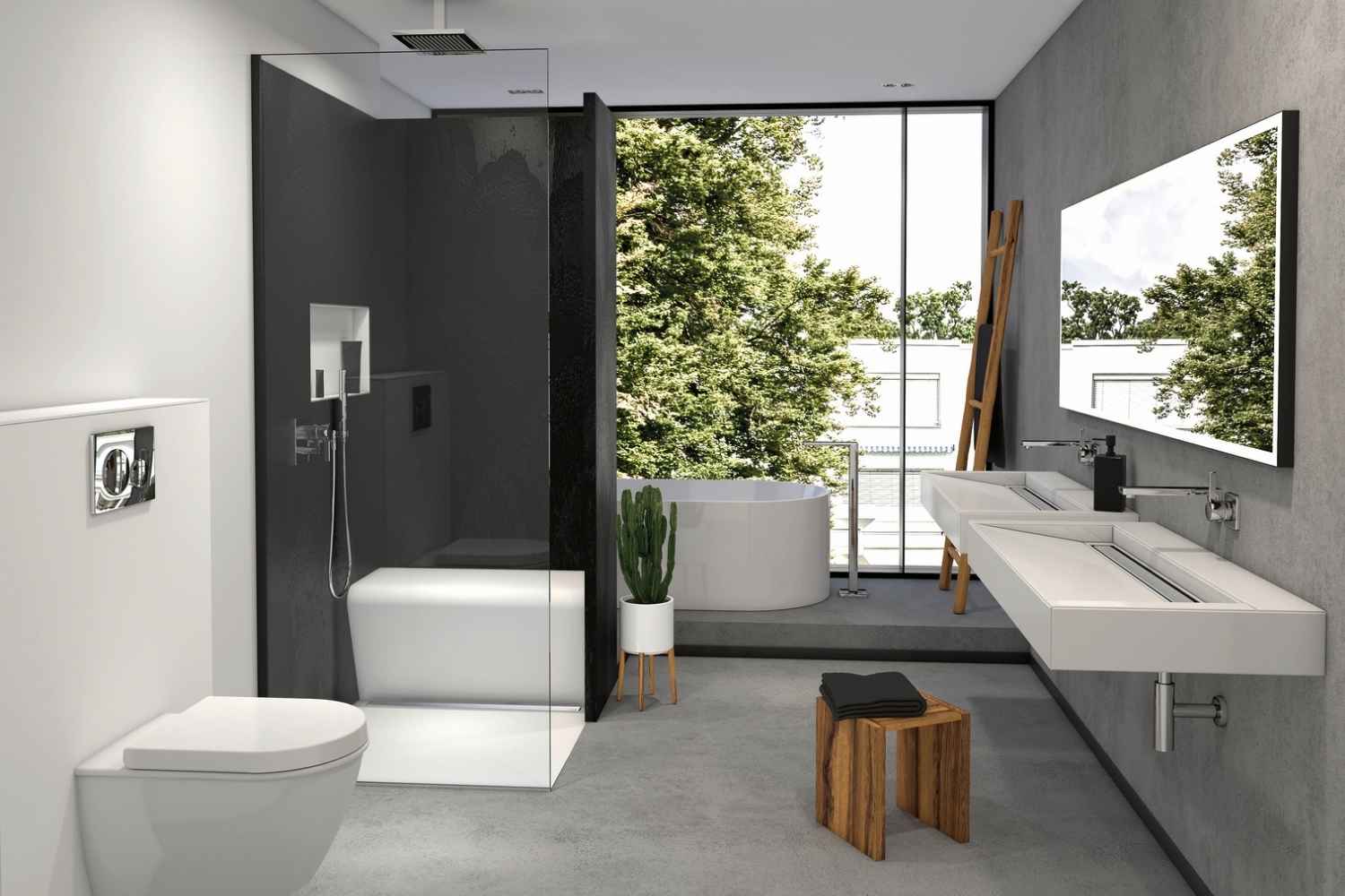 wedi Sanoasa Top Sitzbank "Pure Weiß" – montagefertige Oberfläche 120x38x45,9 cm