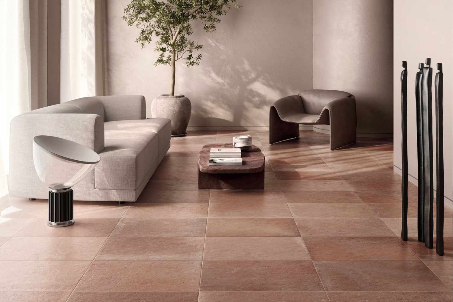 Fliese Terracotta-Optik 60x60 cm orange "Italica Terra Dolce" mediterrane Cotto-Steinoptik