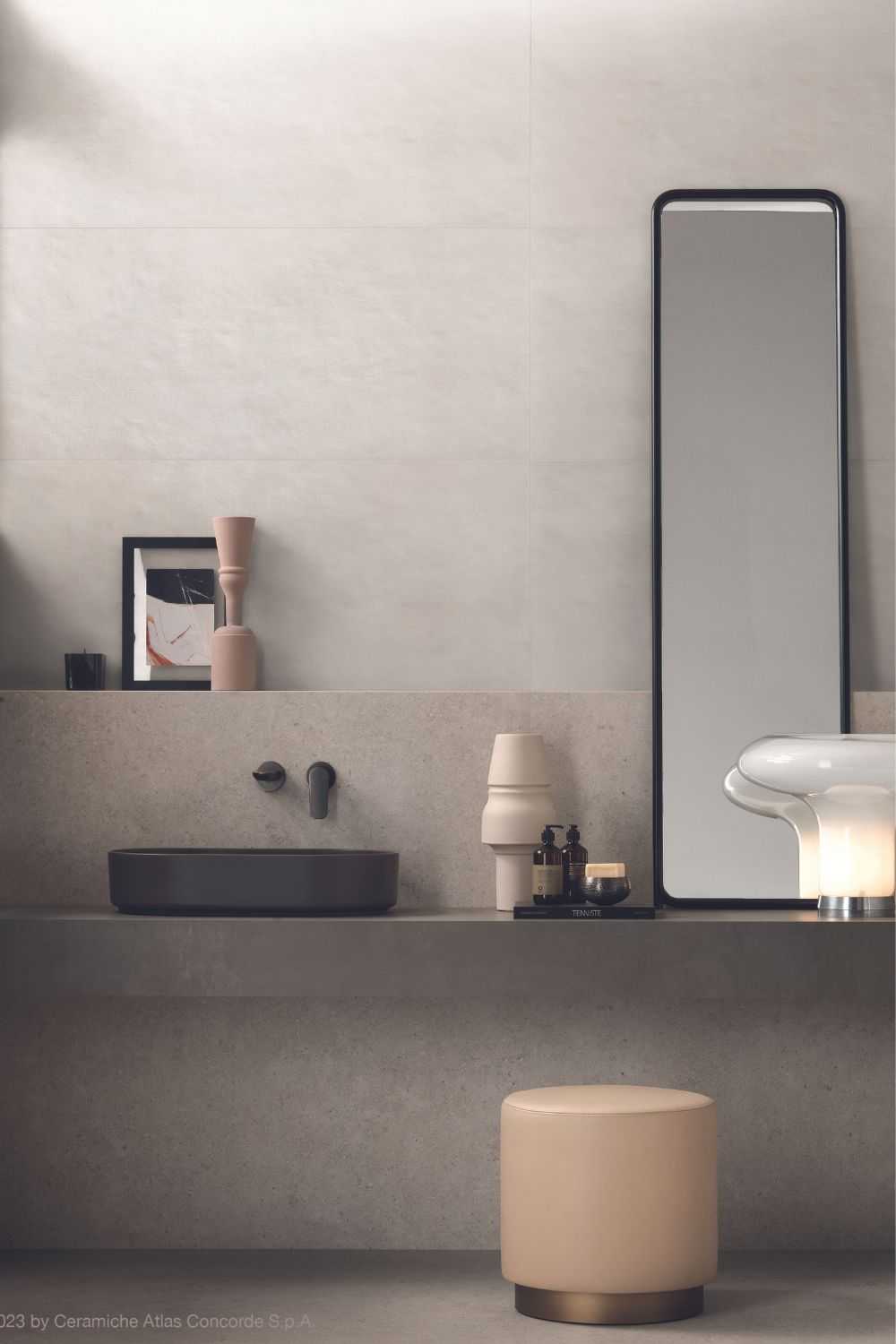 Wandfliese 3D Optik weiß  kalibriert 50x120cm "Plaster Plain"