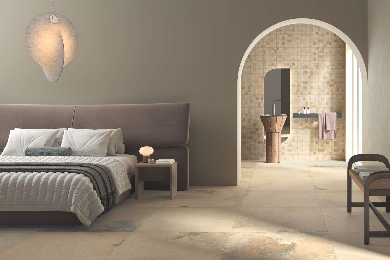 Fliese Solnhofener Natursteinoptik beige matt  Feinsteinzeug rektifiziert