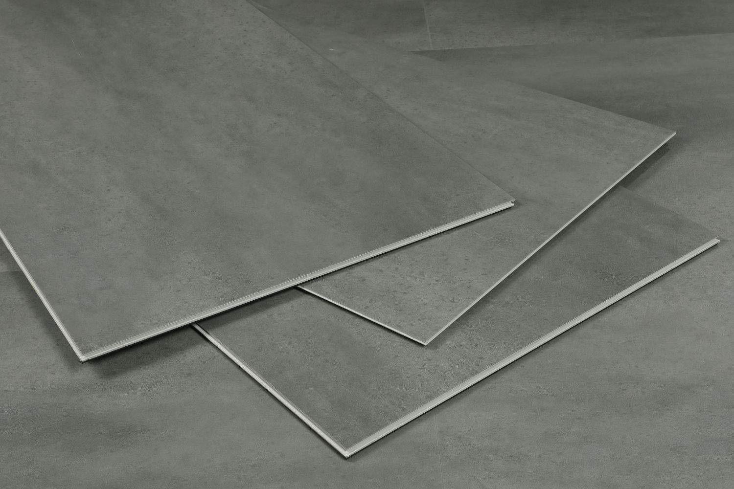 SPC Klick-Vinyl "Loft Grey" Fliesenoptik grau 47,5x95x0,65 cm matt mit Trittschalldämmung