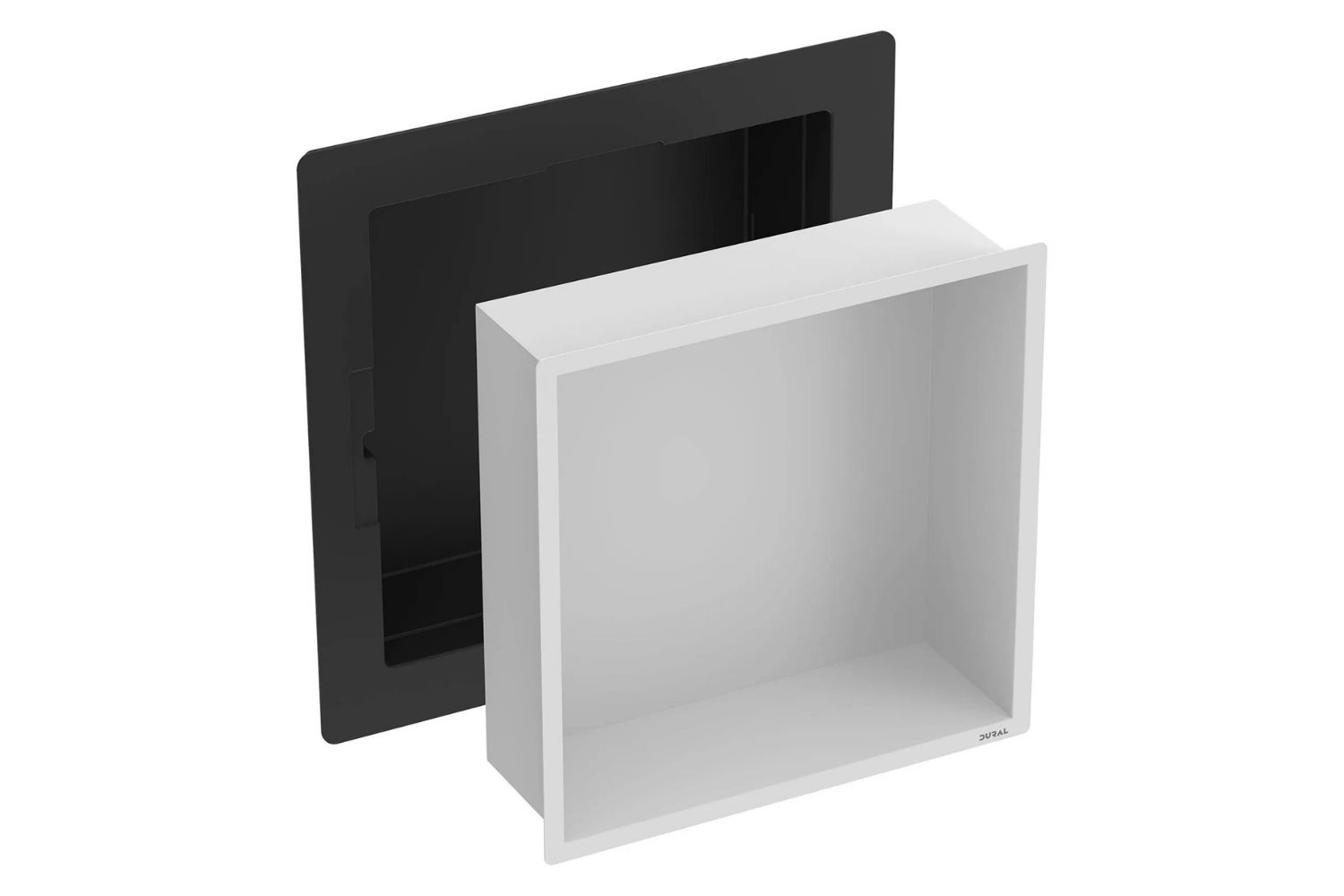 Dural Duschnische Edelstahl "DURANICHE pro" weiß matt pulverbeschichtet  - 30 × 30 × 10 cm