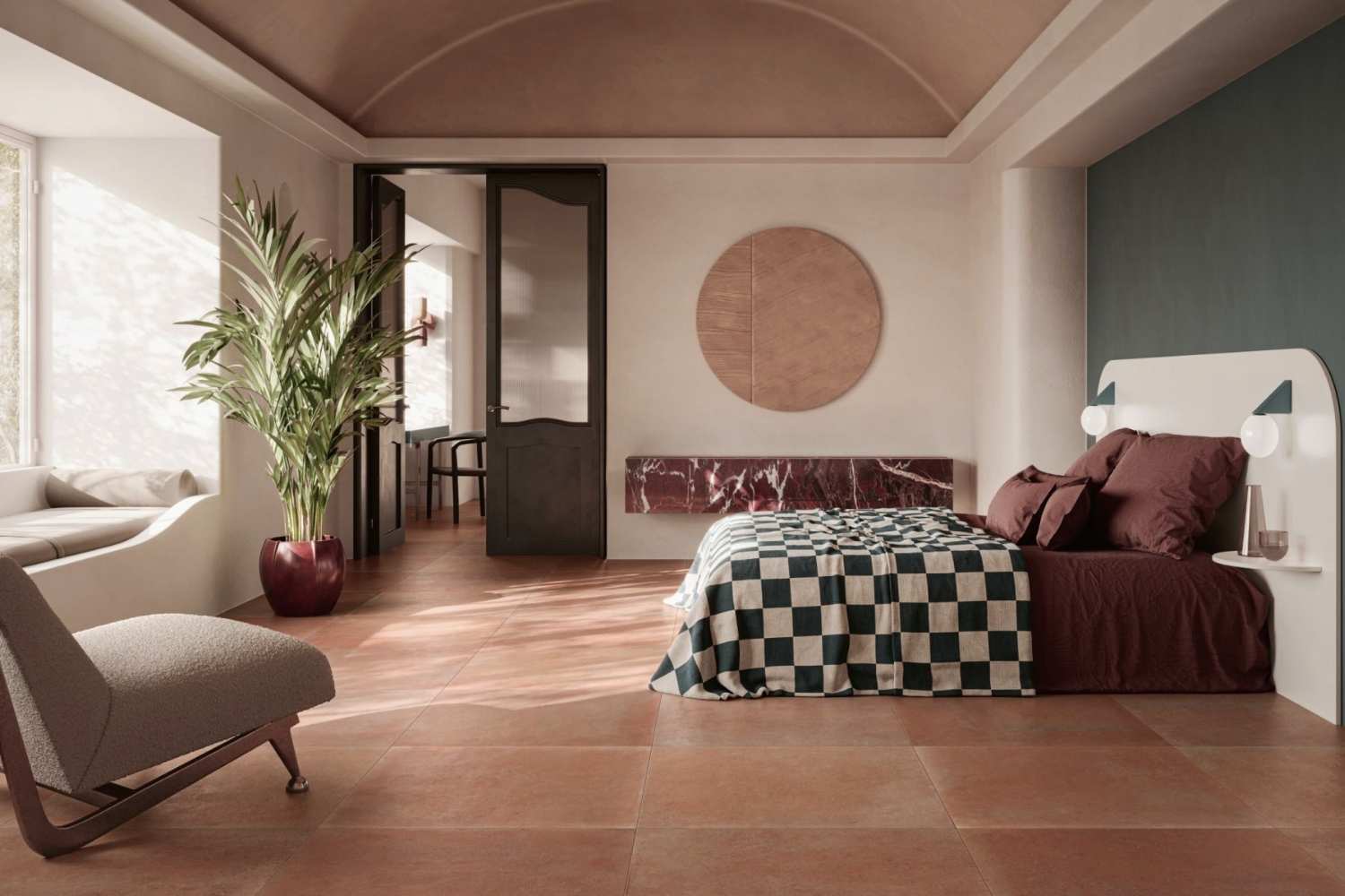 Restposten Fliese Terracotta-Optik 80x80 cm orange-braun "Italica Terra Dolce" mediterrane Cotto-Steinoptik