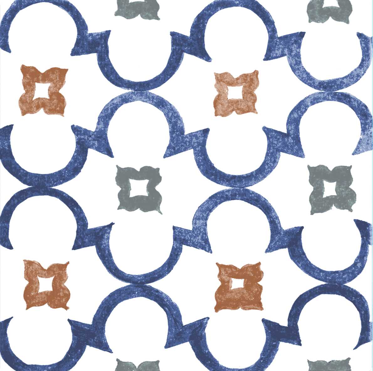 RESTPOSTEN Wandfliese Vintage Dekor 25x25 cm "Galana" | 24 verschiedene Dekore nach Zufall