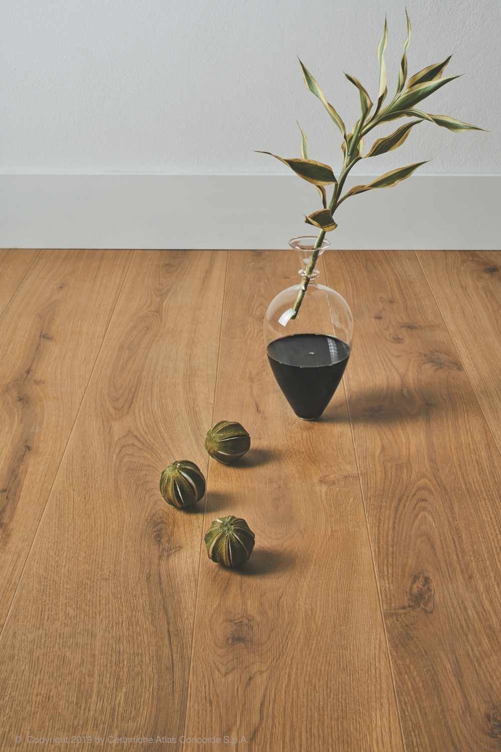 Fliese Holzoptik warme Eiche hellbraun 20x120 cm "Exence Amber" Feinsteinzeug  rektifiziert