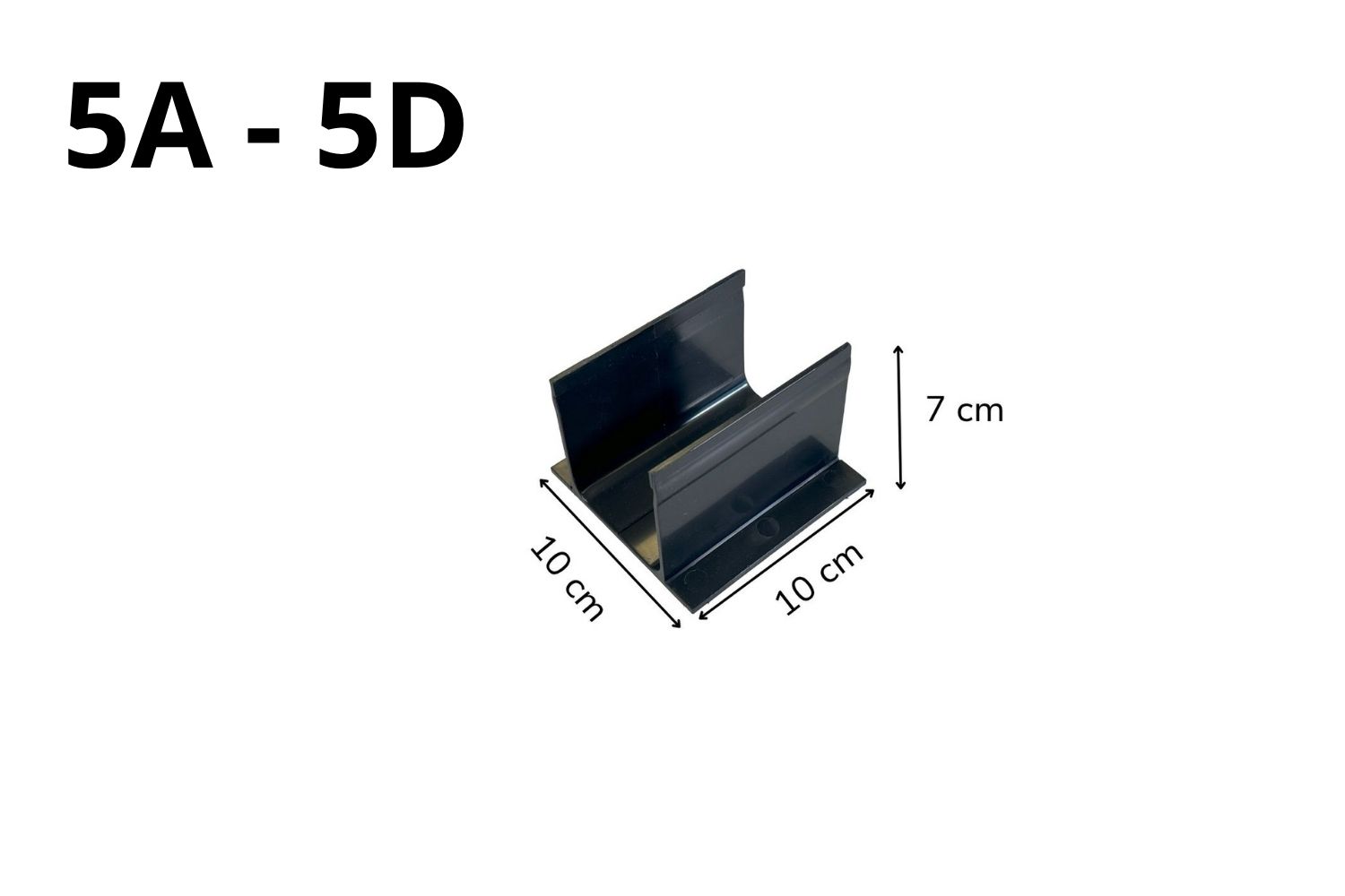 Verbindungsstück für U-Drain Pro Entwässerungssystem schwarz, L:10cm x B:10cm x H:7cm