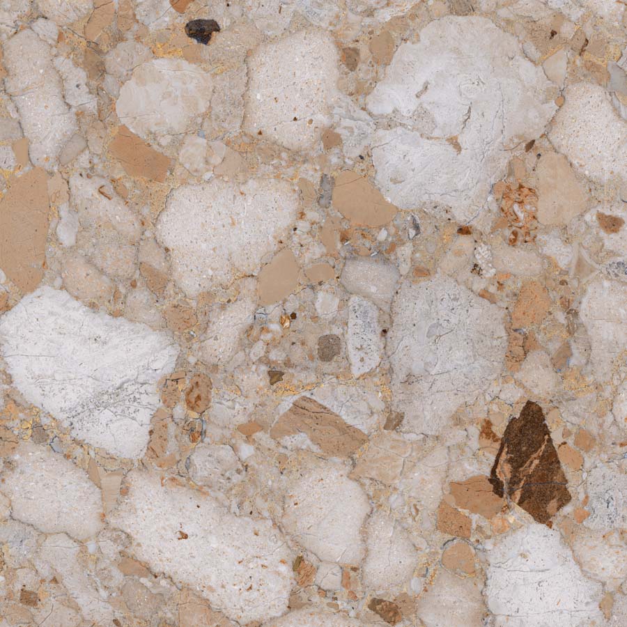 VENISTONE-GOLD-6060-4FB Fliese Terrazzo-Steinoptik beige matt 60x60 cm "Veni Gold" rektifiziert