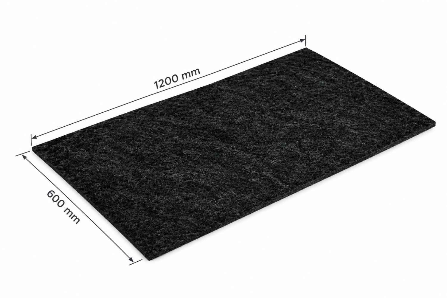 wedi Nonstep ProS Schallschutzmatte für Fundo Duschelemente – 60×120×0,9 cm – Schallschutz-Vlies