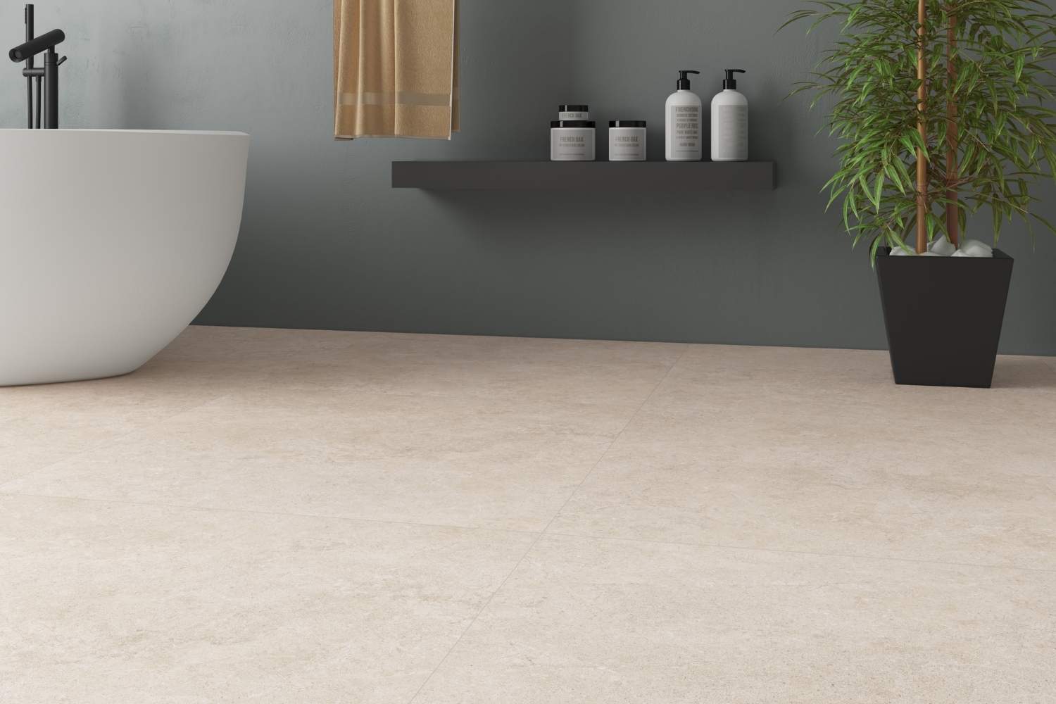 Fliese Steinoptik elfenbein beige matt "Babilon Bone" Feinsteinzeug rektifiziert 