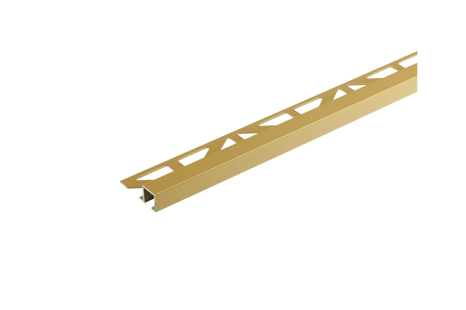 Dural Quadratprofil gold SQUARELINE pulverbeschichtet Aluminium-Abschlussschiene 250 cm