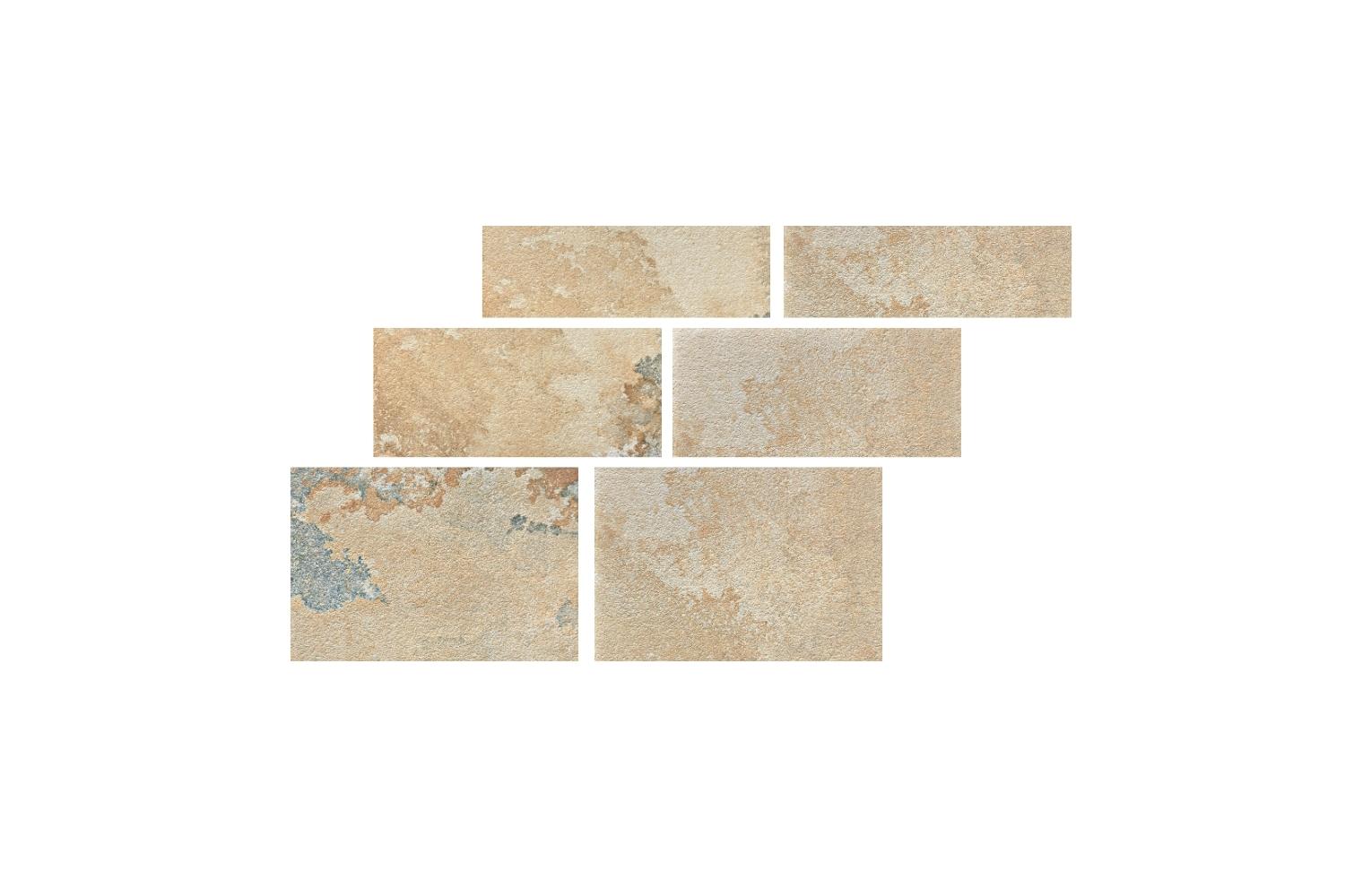 Bodenfliesen-Set Läuferverband Solnhofener Natursteinoptik beige matt | fertiges Set mit verschiedenen Größen