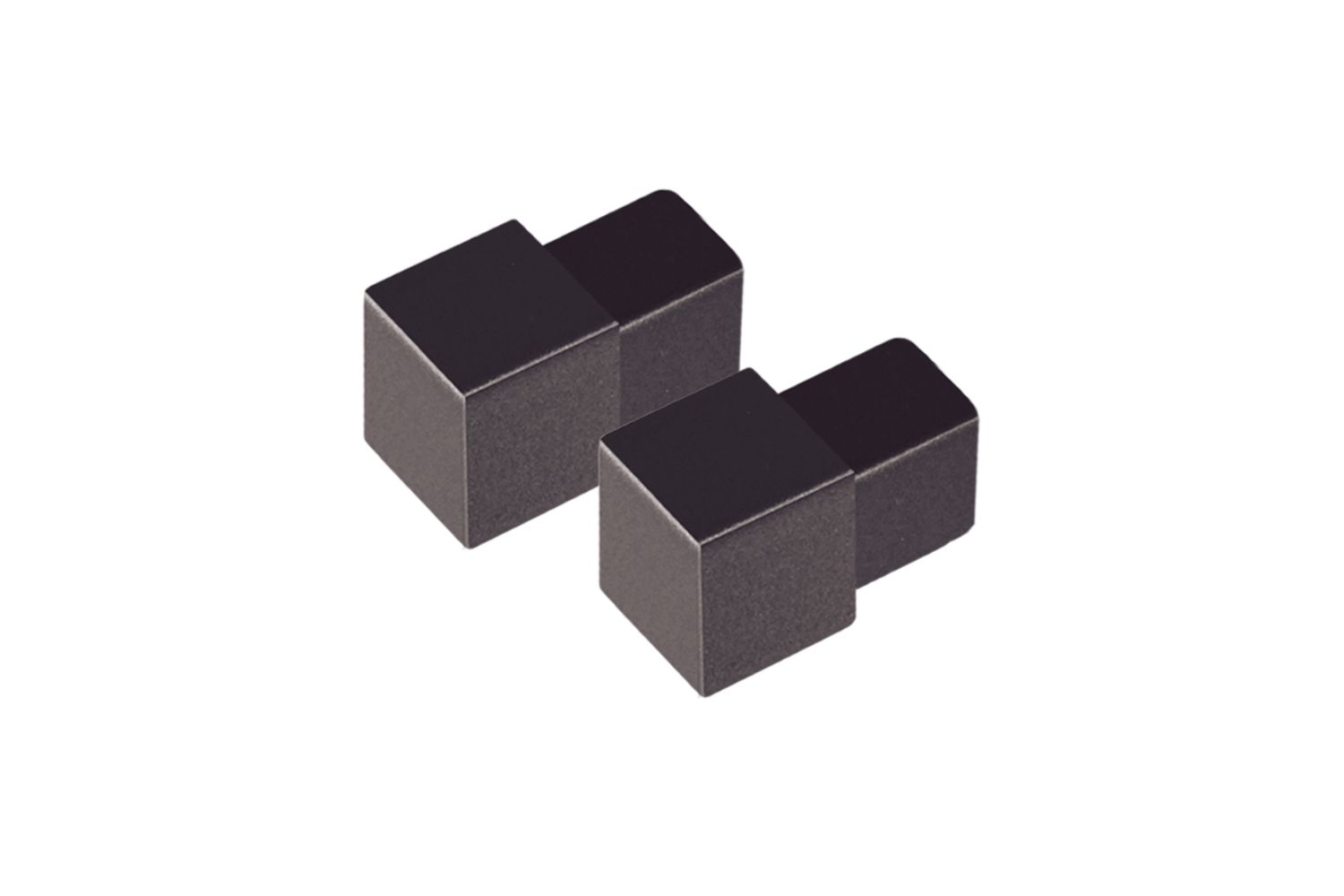 2 Stk. Dural Ecken für Fliesenprofil bronze pulverbeschichtet SQUARELINE Aluminium