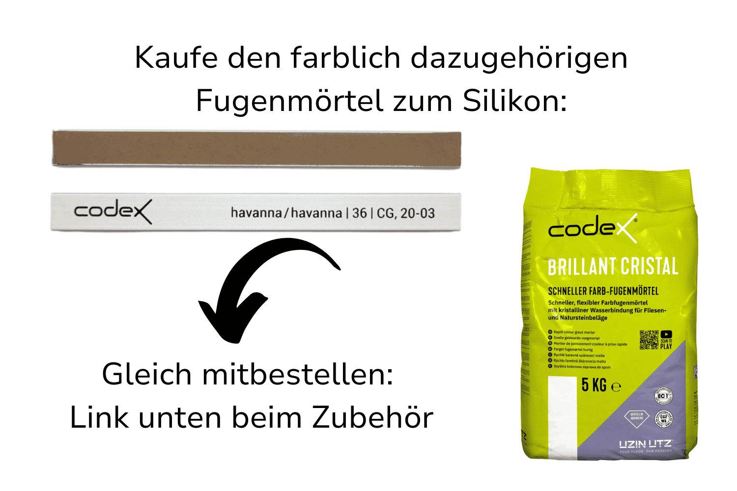 Silikon für Fugen "Codex SG 10" havanna | Silikonfugen für Fliesen in Bad & Küche 0,31 L