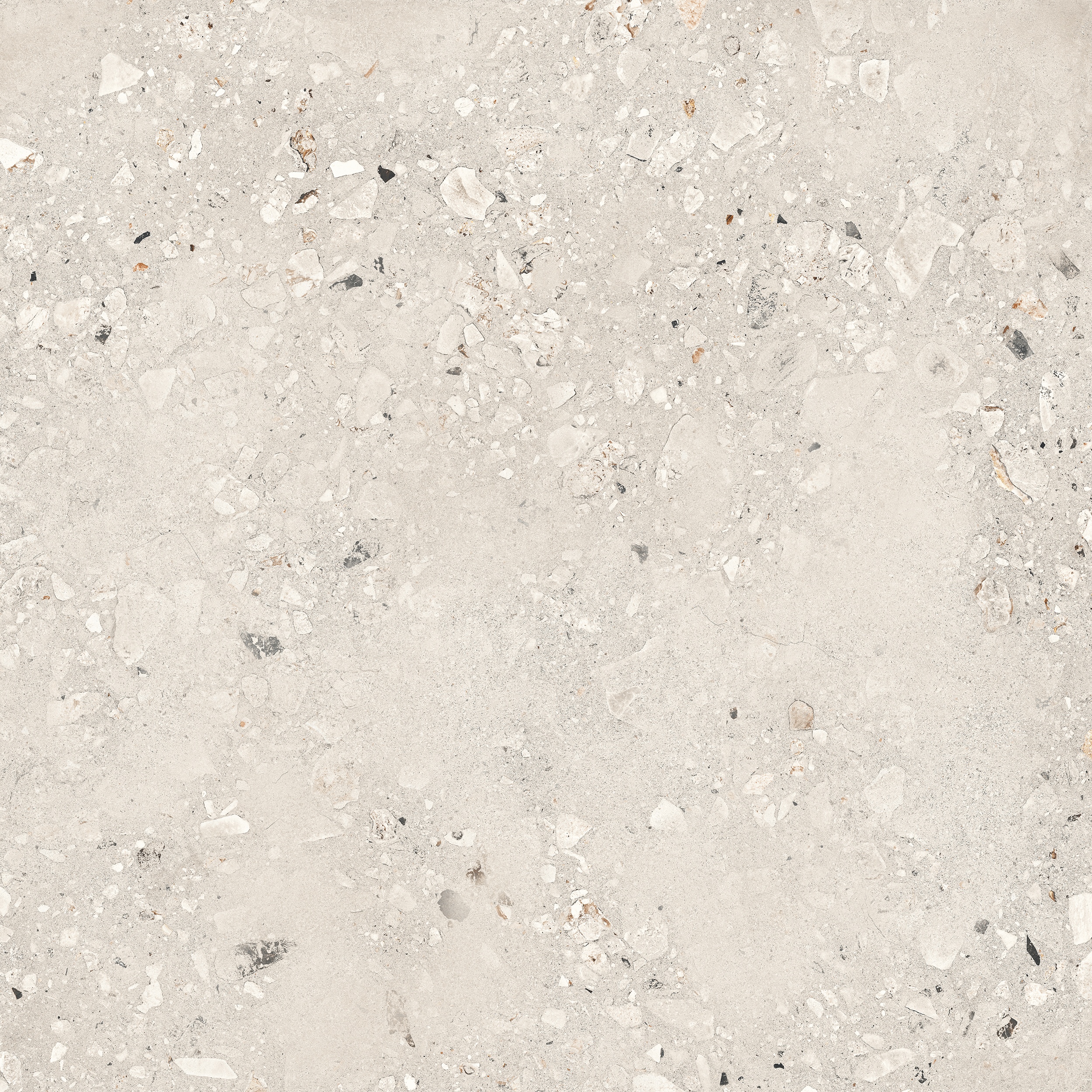 120x120 cm Fliese Terrazzo-Optik Logico Cosmo Pearl Sant Agostino hellgrau