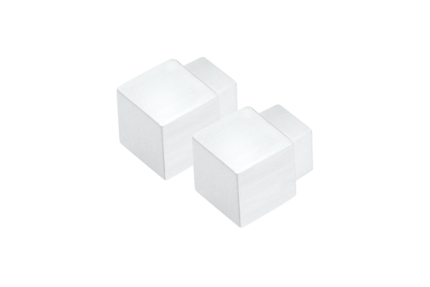 2 Stk. Dural Ecken für Fliesenprofil weiß glänzend pulverbeschichtet SQUARELINE Aluminium