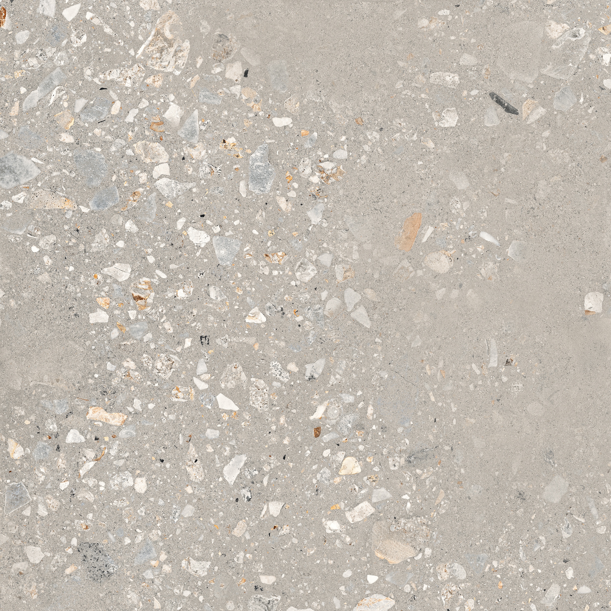 90x90 cm Fliese Terrazzo-Optik Logico Cosmo Cement Sant Agostino grau-braun