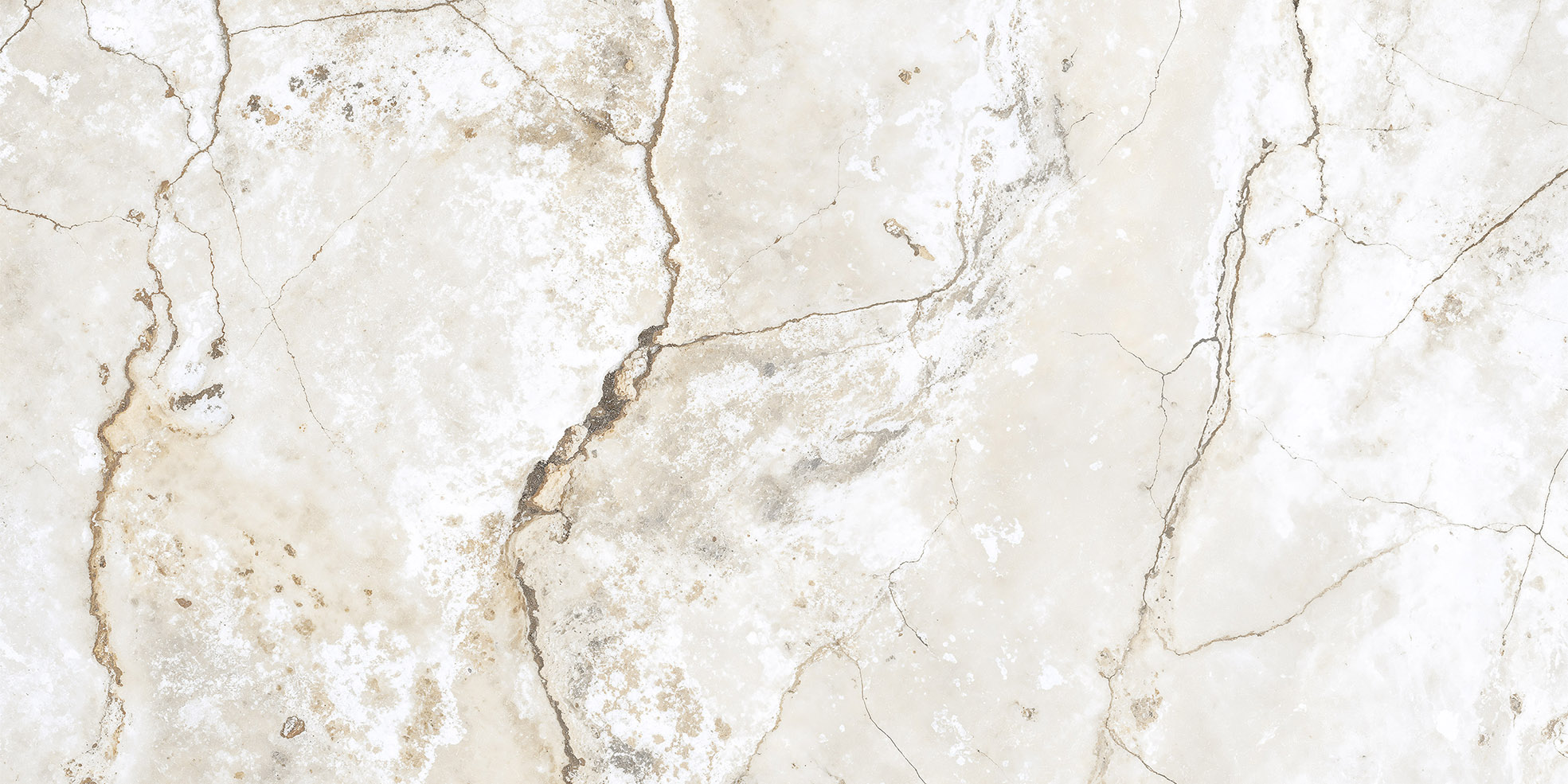 Fliese Marmoroptik beige poliert 60 x 120cm "Golden Mist" Feinsteinzeug rektifiziert