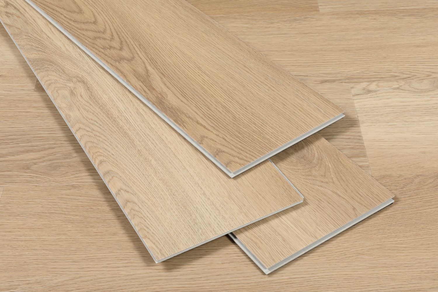 SPC Klick-Vinyl "Landhaus" Eiche hell 18,3x122x0,65 cm matt mit Trittschalldämmung
