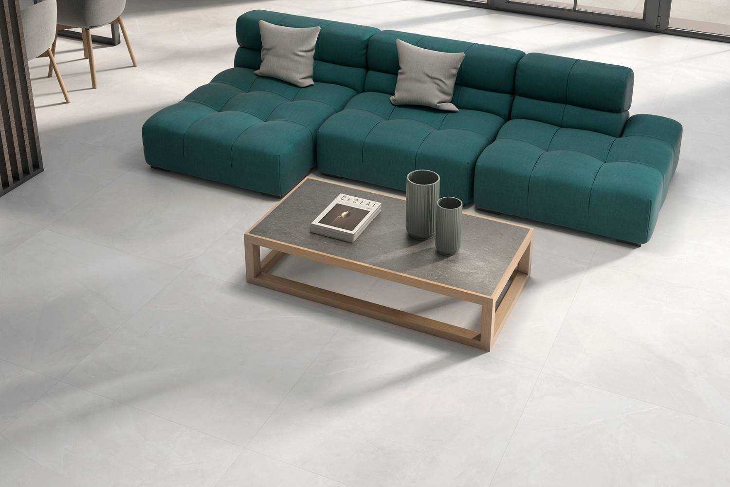 Fliese Steinoptik weiß matt "Magda Blanco" Feinsteinzeug rektifiziert Fliese Steinoptik weiß matt "Magda Blanco" Feinsteinzeug rektifiziert