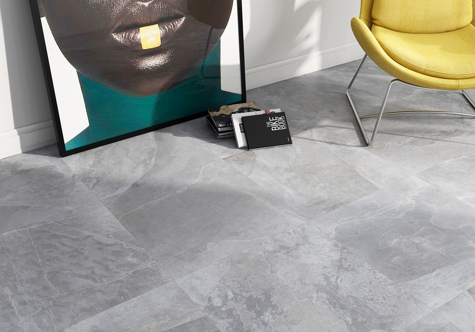 AMB-MAKAI-GRIS-60X60-neu Fliese Schiefer Optik grau matt Großformat kalibriert Makai Gris