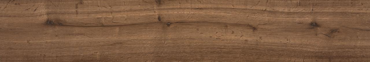 Restposten Fliese Holzoptik dunkelbraun matt 9,5 x 59 cm "Atlantica Canela" Feinsteinzeug rektifiziert