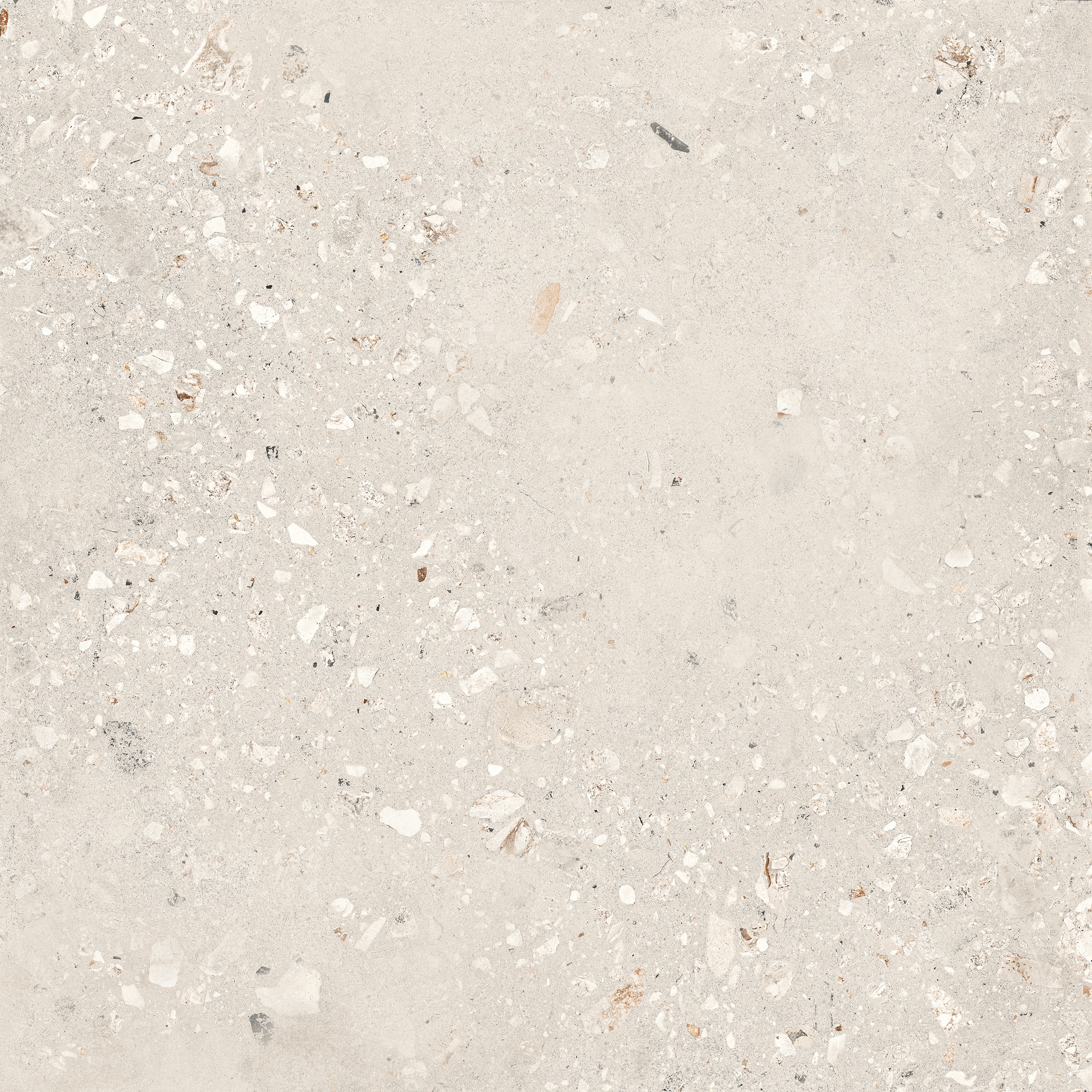 120x120 cm Fliese Terrazzo-Optik Logico Cosmo Pearl Sant Agostino hellgrau