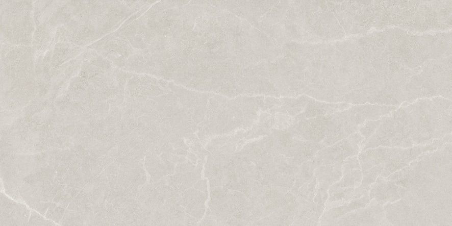 Fliese Steinoptik hellgrau 60 x 120 cm "Omega Blanco" Feinsteinzeug rektifiziert