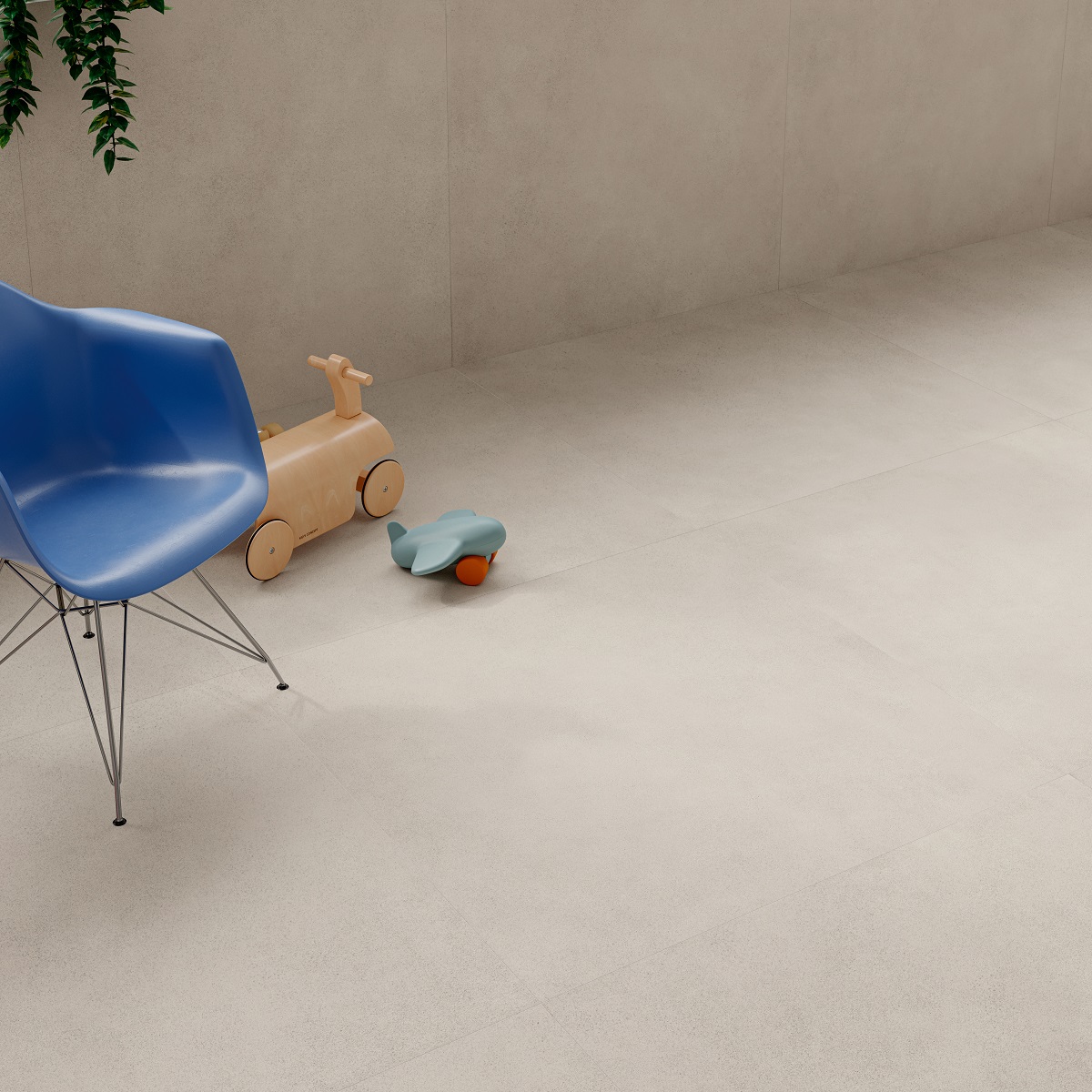 Fliese Betonoptik hellbeige matt kalibriert Sable Cement Sant Agostino