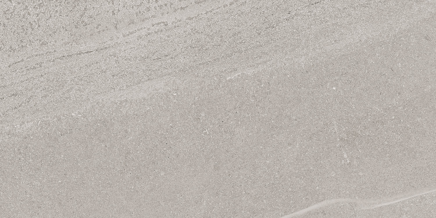 Fliese Sandstein-Optik hellgrau 30 x 60 cm "Eddystone Perla" Feinsteinzeug rektifiziert