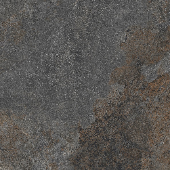 Fliese Natursteinoptik grau-blau matt 60 x 60cm "Nebula Cobalt" Feinsteinzeug mit fühlbarer 3D-Steinstruktur