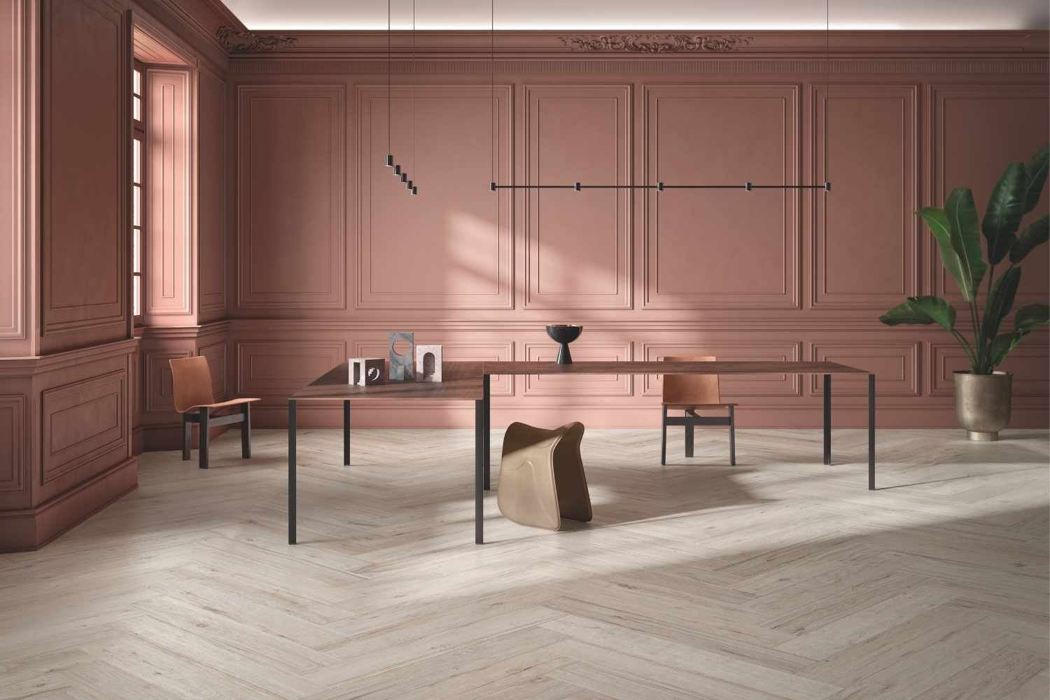 Fliese Holzoptik helle Eiche 30x120 cm "Briccole Avorio" rektifiziert