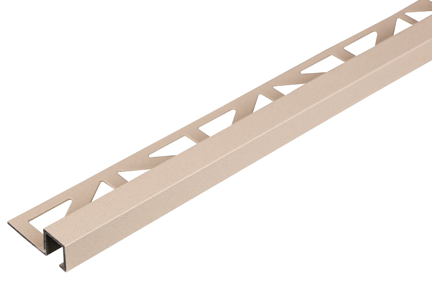Dural Quadratprofil Sandstone SQUARELINE ROCKS strukturbeschichtete Aluminium-Abschlussschiene 250 cm