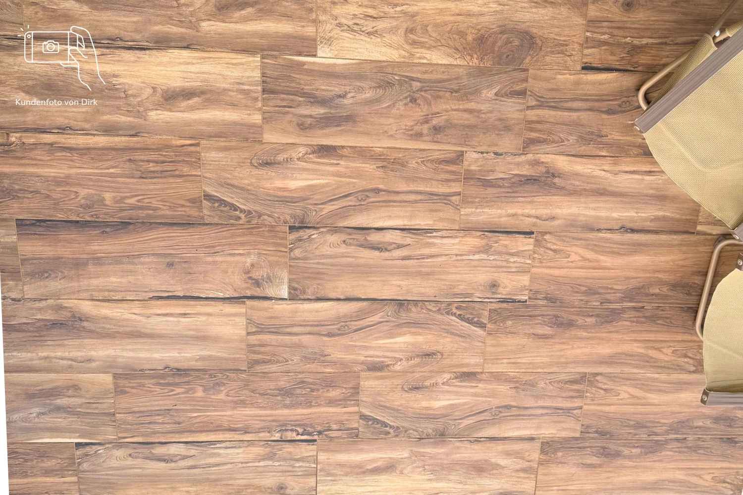 Terrassenplatte Holzoptik Walnuss 40x120 cm "Sherwood Walnut" Feinsteinzeug 2 cm rektifiziert