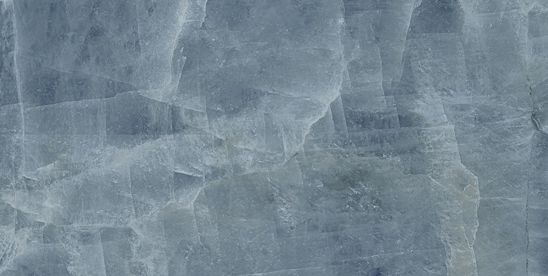 Fliese Steinoptik glänzend blau "Frozen Blue" rektifiziert 