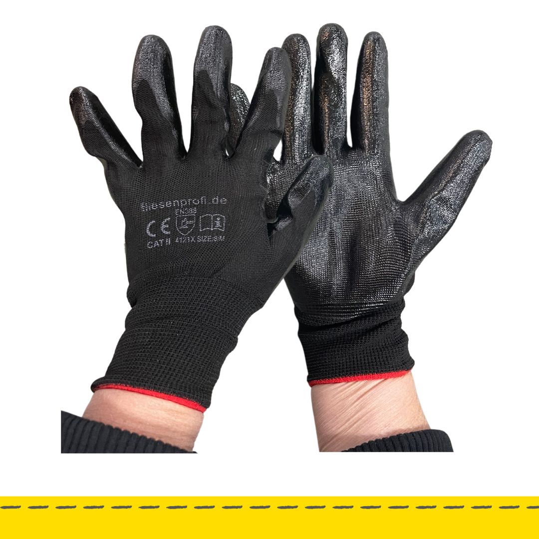 Arbeitshandschuhe mit Nitril-Beschichtung rot Gr. M / 8 | Handschuhe Schutzhandschuhe 