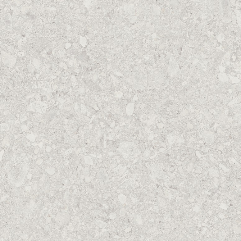 Fliese Terrazzo-Optik weiß matt 30x30 cm "Schachbrett Bianco" Feinsteinzeug rektifiziert