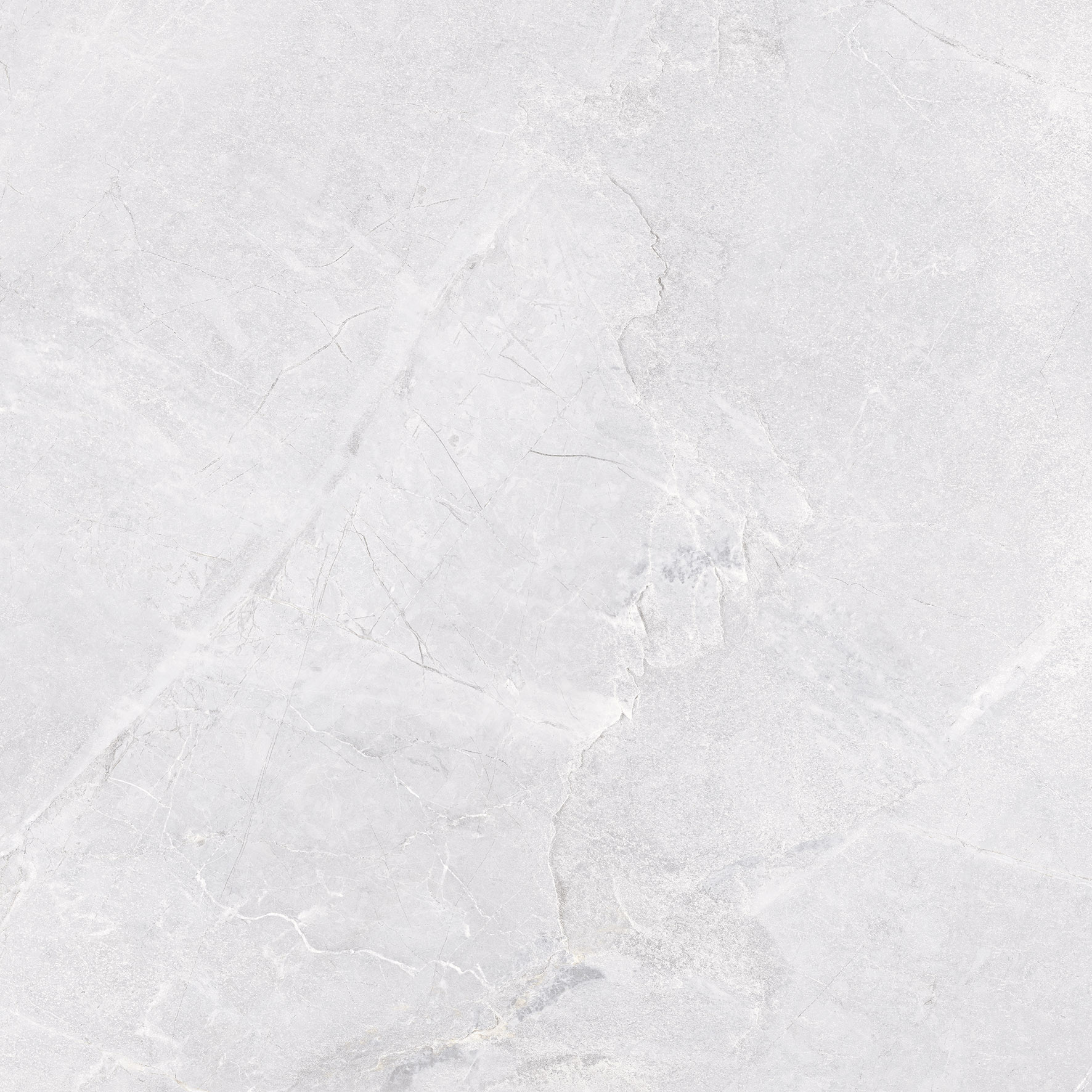 Fliese Natursteinoptik hellgrau matt 60 x 60 cm "Moon Pearl" Feinsteinzeug mit fühlbarer 3D-Steinstruktur