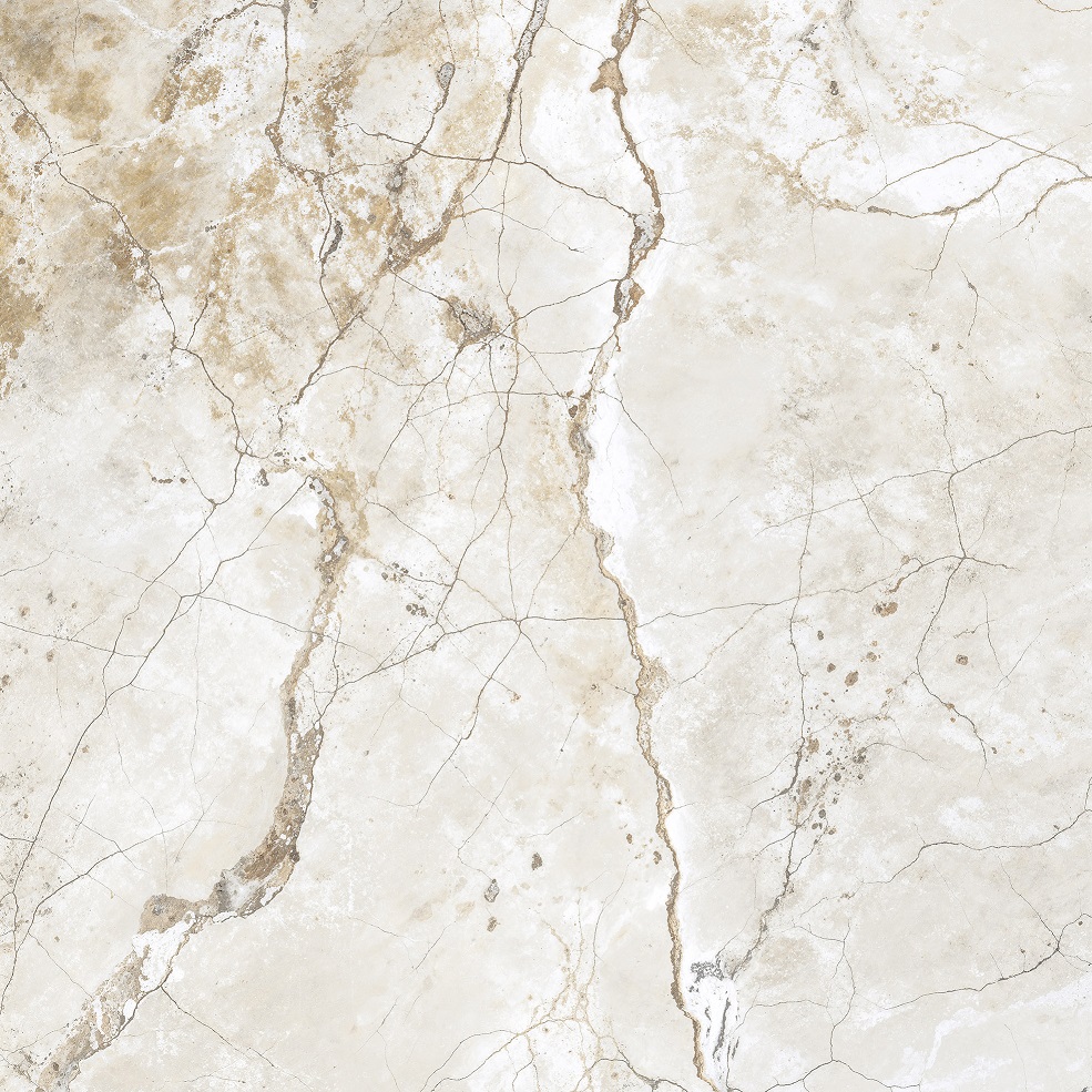 Fliese Marmoroptik beige matt 120 x 120cm  "Golden Mist" Feinsteinzeug mit fühlbarer 3D-Steinstruktur