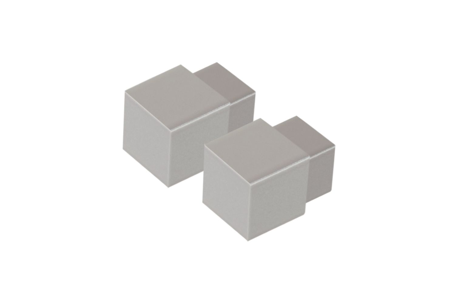 2 Stk. Dural Ecken für Fliesenprofil grau pulverbeschichtet SQUARELINE Aluminium