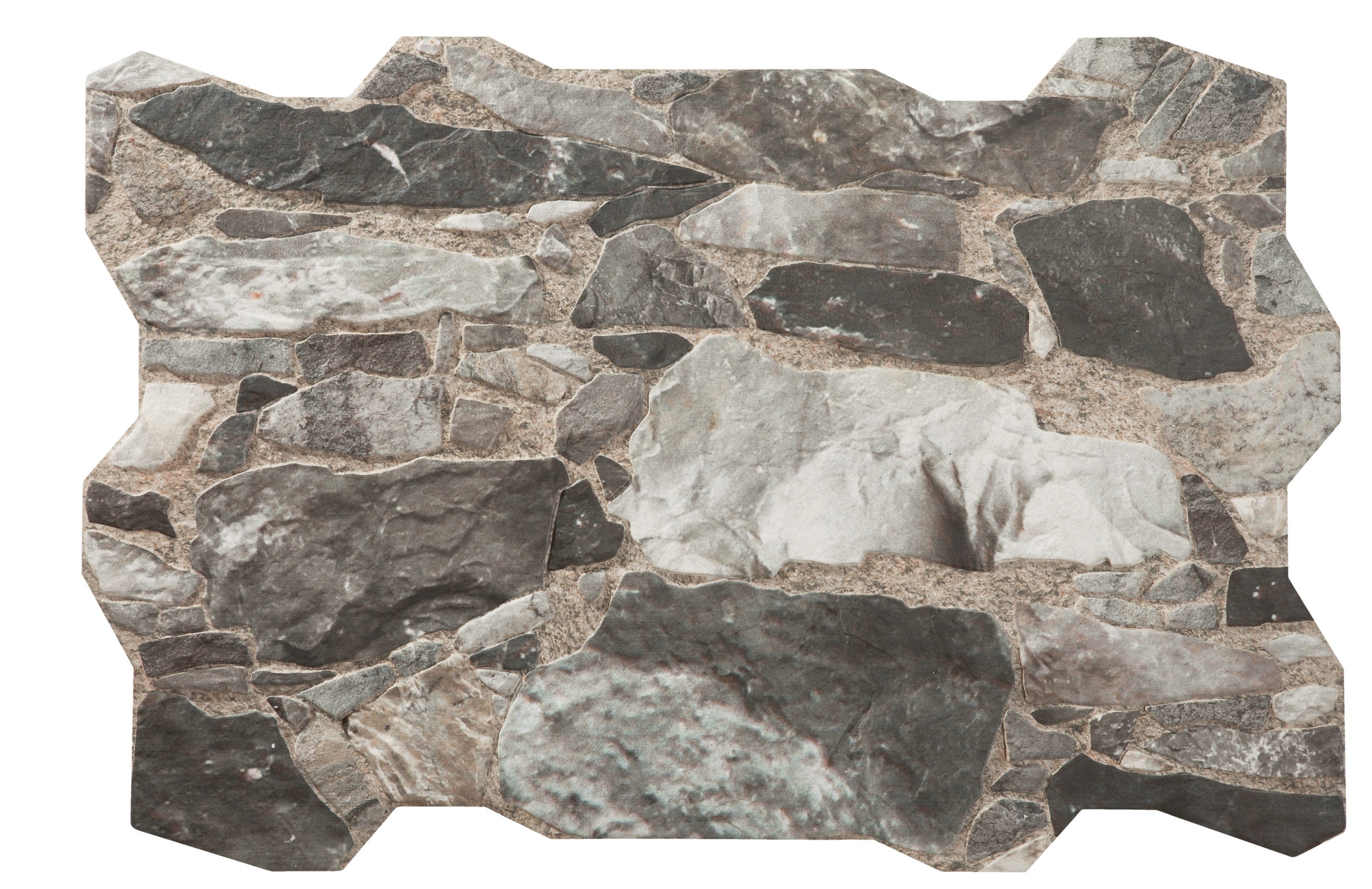 Verblender-Fliese Rambla Grafito Bruchstein-Optik grau-braun 40x60 cm Wandverkleidung Wandfliese Steinoptik